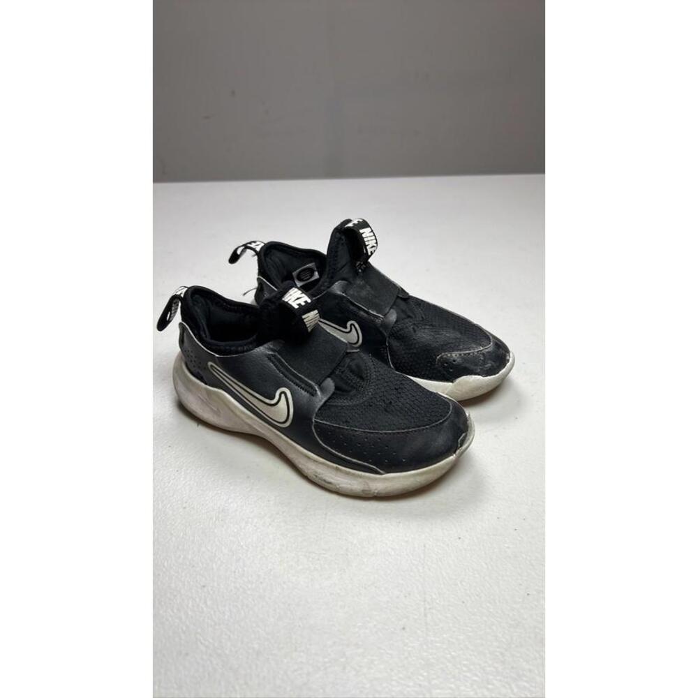 Nike Flex Runner Black White Slip On Child Size 11C Running